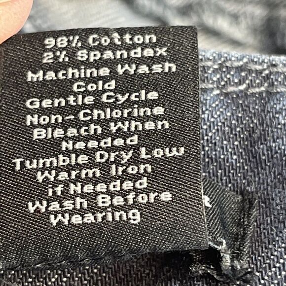 Ann Taylor Blue Denim dark wash jean  Skirt Size 8 back zip boho minimalist - Picture 7 of 7